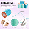 4 Rolls 4 Colors Round Waxed Polyester Cord YC-TA0001-21C-4