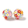 Resin Flower Beads RESI-A045-01-2