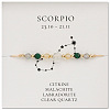Natural stone constellation bracelet with 12 zodiac signs NR2952-12-1