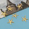 Starfish/Sea Stars Brass Pendants KK-L134-11G-6