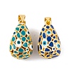 Brass Enamel Pendants KK-E112-11G-2