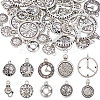 60Pcs 10 Styles Alloy Pendants FIND-SC0006-70-1