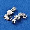 Anti-Tarnish Rhodium Plated 925 Sterling Silver Micro Pave Cubic Zirconia Pendants STER-A044-03P-2