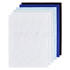 6Pcs 6 Colors Cotton Rectangle Cross-Stitch Fabric AJEW-PH0006-55-1