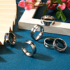 12Pcs 6 Size 201 Stainless Steel Grooved Finger Ring Settings STAS-TA0002-15P-7
