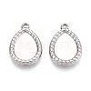 304 Stainless Steel Pendant Cabochon Settings STAS-T067-67P-1