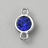 Faceted Glass Flat Round Connector Charms FIND-WH20042-56H-1