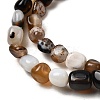 Natural Black Agate Bead Strands G-P070-34-5