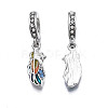 Rack Plating Alloy Enamel European Dangle Charms MPDL-N039-041-3