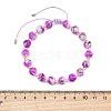 Adjustable Drawbench & Baking Paint Glass Round Braided Bead Bracelets for Women Men BJEW-JB13587-4
