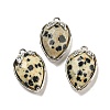 Natural Dalmatian Jasper Faceted Pendants G-M431-06P-05-1