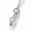 304 Stainless Steel Pendant Necklaces NJEW-O104-16P-2