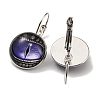 Dragon Eye Glass Leverback Earrings with Brass Earring Pins EJEW-Q798-01T-2