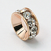 Brass Rhinestone Spacer Beads RB-A020-7mm-01RG-3