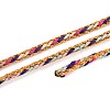 100M Segment Dyed Round Nylon & PET & Polyester Metallic Braided Cord OCOR-N009-01A-2