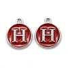 Platinum Plated Alloy Enamel Charms ENAM-S118-03H-P-1