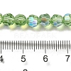 Electroplate Transparent Glass Beads Strands EGLA-A035-T6mm-L09-4