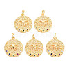 Rack Plating Brass Micro Pave Colorful Cubic Zirconia Pendants KK-N233-189A-01-1