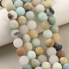 Natural Flower Amazonite Beads Strands G-G692-01F-10mm-10