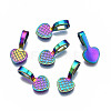 Rainbow Color Alloy Glue-on Flat Pad Bails for Pendant Making LS-PALLOY-N163-098-NR-1