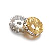 Brass Rhinestone Spacer Beads RB-TA0001-01-6