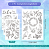 4 Sheets 11.6x8.2 Inch Stick and Stitch Embroidery Patterns DIY-WH0455-082-2