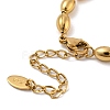 201 Stainless Steel Rugby Beaded Chain Bracelets LS-BJEW-G696-01C-G-3