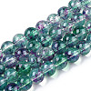 Baking Paint Glass Beads Strands S-DGLA-Q023-8mm-DB79-1