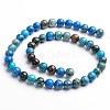 Dyed Natural Imperial Jasper Round Bead Strands G-M274-05-4mm-2