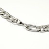 Fashionable 304 Stainless Steel Figaro Chain Necklaces for Men STAS-A028-N019P-3