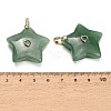 Natural Green Aventurine Pendants G-Z157-01G-A01-3