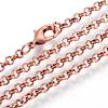 Iron Rolo Chains Necklace Making MAK-R015-45cm-R-1