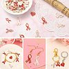 60Pcs 12 Styles Light Gold Tone Zinc Alloy Enamel Pendants ENAM-CJ0003-59-7