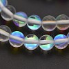 Round Synthetic Moonstone Beads Strands G-M210-6mm-11-1