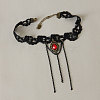 Fashion Gothic Style Lace Tassel Choker Necklace X-NJEW-N0052-284-2