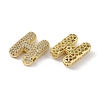 Brass Micro Pave Clear Cubic Zirconia Pendants KK-Z041-01G-H-2