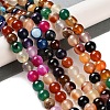 Natural Striped Agate/Banded Agate Beads Strands G-Z060-A01-B07-2
