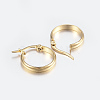 PVD Vacuum Plating 304 Stainless Steel Hoop Earrings LS-EJEW-G239-51G-2