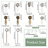 38pcs 14 Styles Alloy with  Iron Bookmark Cabochon Setting FIND-NB0005-25-2