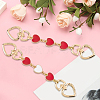 2Pcs 2 Colors Alloy Enamel Purse Strap Extenders PURS-BBC0001-07A-7