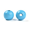 Painted Natural Wood Beads WOOD-A018-16mm-03-2