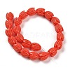 Synthetic Coral Dyed Carved Beads Strands CORA-P004-01A-2