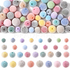 30Pcs Flocky Opaque Acrylic Beads OACR-YW0004-38A-2