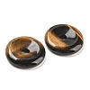 Natural Tiger Eye China Safety Buckle Pendants G-B052-11-2