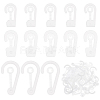  180Pcs 3 Style PP Plastic Display Snap Hooks FIND-NB0002-90A-1