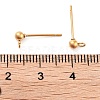 Ion Plating(IP) 304 Stainless Steel Ball Post Stud Earring Findings X-STAS-E163-44G-01-3