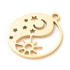 201 Stainless Steel Pendants STAS-G258-05G-4