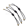 3Pcs 3 Styles Gemstone Braided Bead Bracelets BJEW-JB11146-06-5