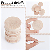   40Pcs Unfinished Beech Wooden Round Pieces WOOD-PH0009-48-4
