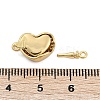 Brass Micro Pave Clear Cubic Zirconia Box Clasps KK-P291-45G-3